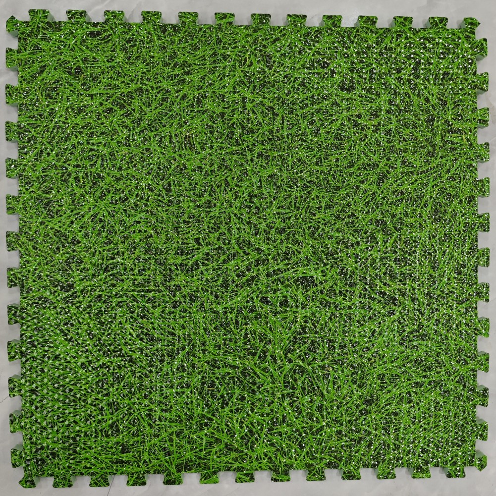 AFCWL Alfombra de Juego de Espuma entrelazada con Espuma EVA Suave de Color Hierba Verde 3D 1,0 cm 1,2 cm 