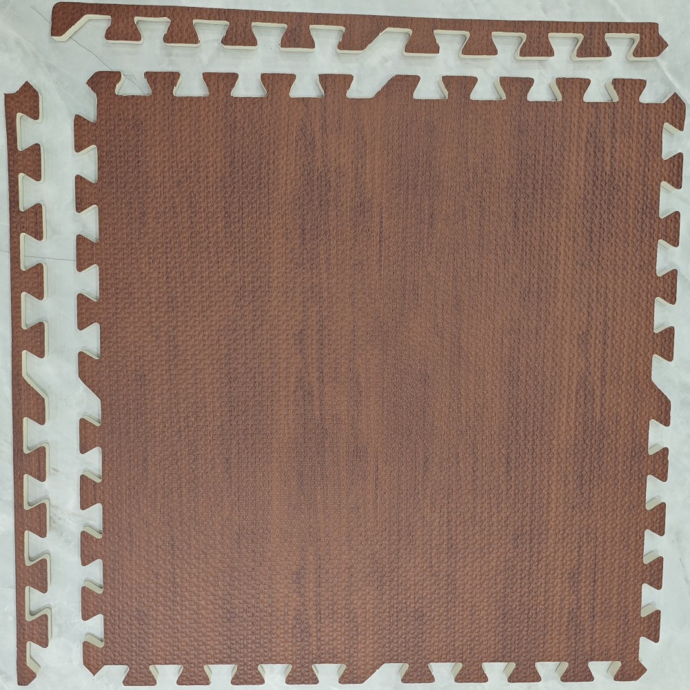 Alfombra de color madera marrón oscuro eva