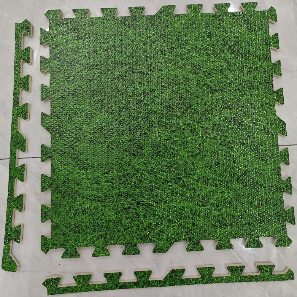 AFCWL Alfombra de Juego de Espuma entrelazada con Espuma EVA Suave de Color Hierba Verde 3D 1,0 cm 1,2 cm 