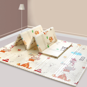Alfombra de juego para bebés lavable portátil sin deslizamiento extra grande de gateo