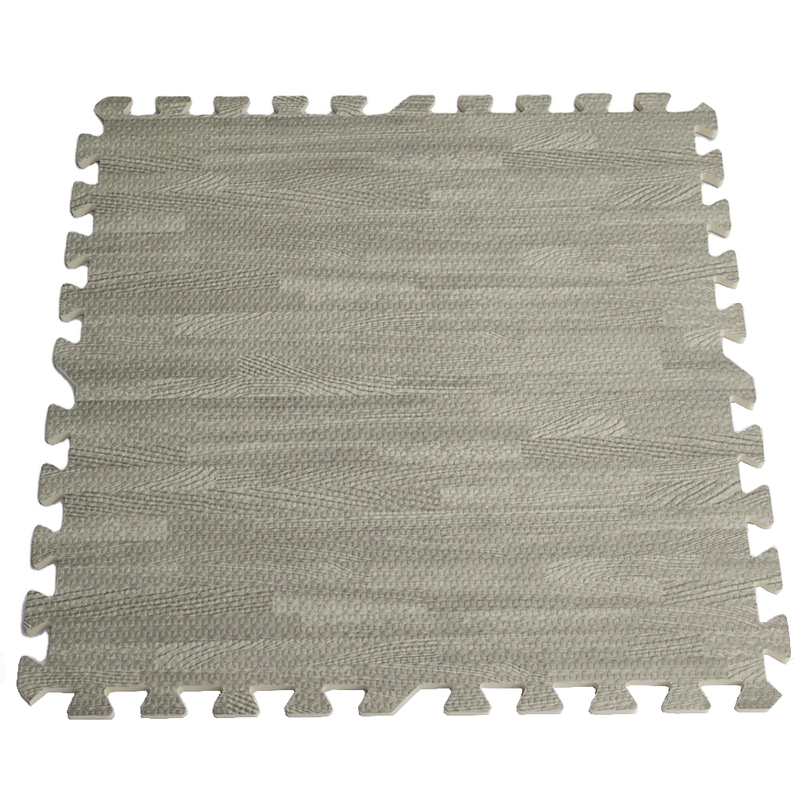 Esteras del rompecabezas de la espuma de EVA con los bordes y el diseño de madera impreso impermeable reversible para interior 