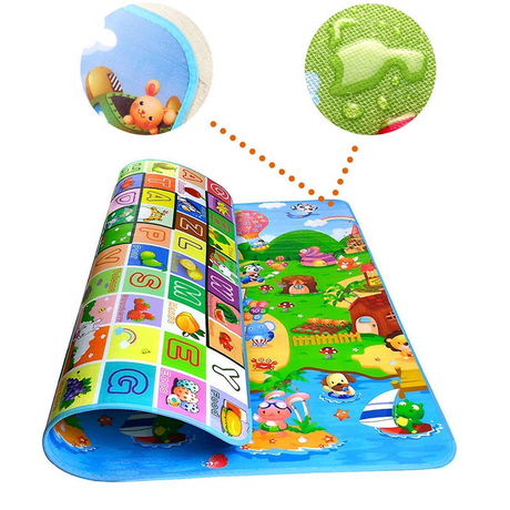 Rolling Baby Play Mat Patrón de doble cara impermeable Mat