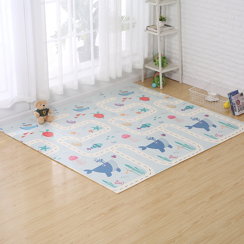 Alfombra de juego plegable para gatear para bebés, impermeable, antideslizante, portátil, para suelo de niños 