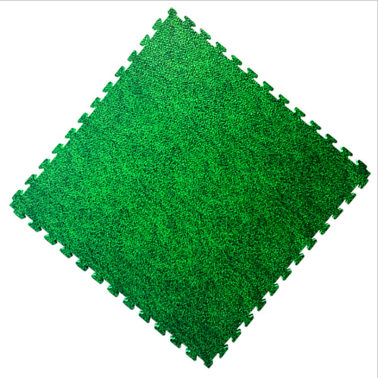 AFCWL Alfombra de Juego de Espuma entrelazada con Espuma EVA Suave de Color Hierba Verde 3D 1,0 cm 1,2 cm 