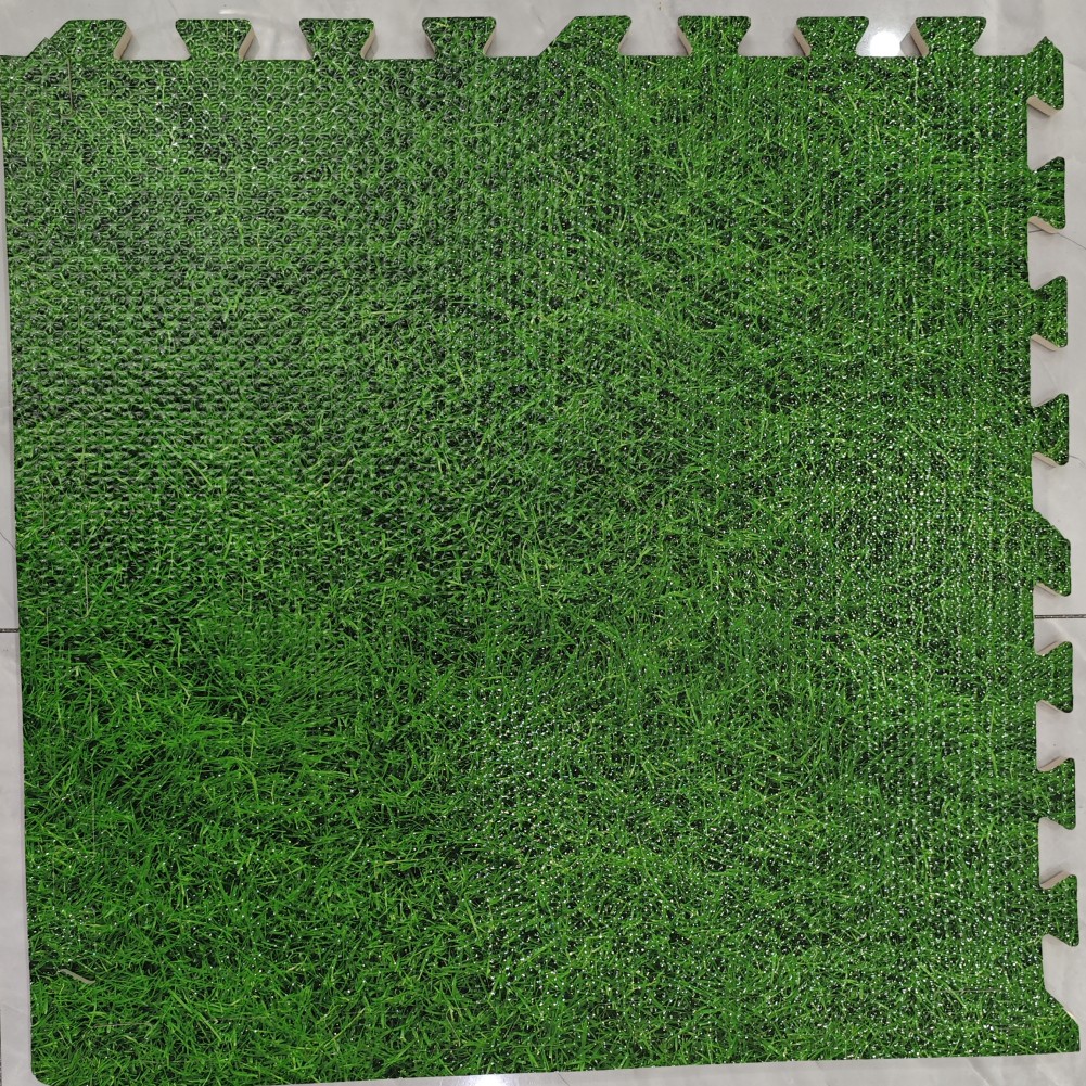 AFCWL Alfombra de Juego de Espuma entrelazada con Espuma EVA Suave de Color Hierba Verde 3D 1,0 cm 1,2 cm 