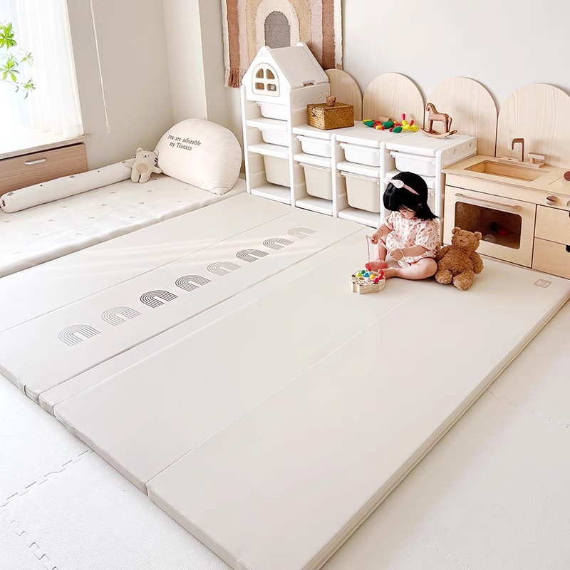 PU cuero impermeable a los niños juega estera de espuma xpe bebé plegable
