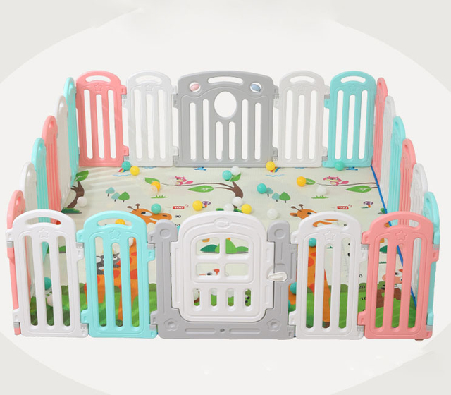 Memizo Luxury Kids Fence Outdoor Indoor Play Game Plastic Playpen