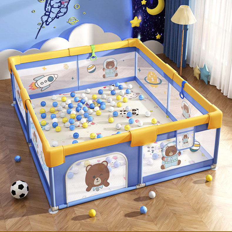 Oxford Fabric Tipos de acero inoxidable All View Baby Play Fence Playpen