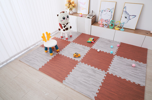 Textura de madera liviana Mats de rompecabezas Eva para niños