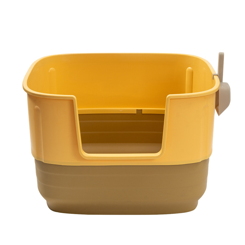 Caja de arena para gatos de plástico PP semi cerrado de alta calidad 