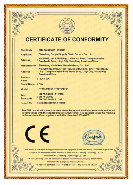 Calidad certificada para juegos de bebé personalizados