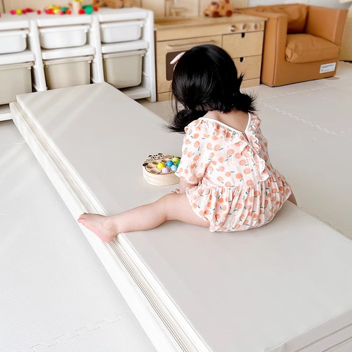PU cuero impermeable a los niños juega estera de espuma xpe bebé plegable