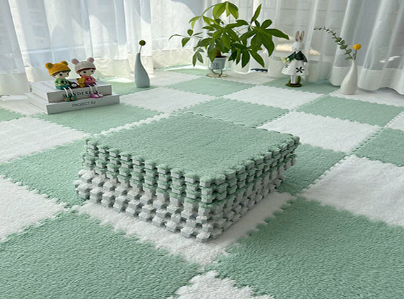 Set de alfombra de piso entrelazado