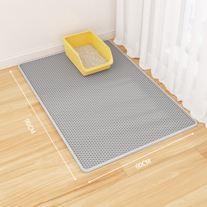 Nuevo Eco Friendly Double Layer Piso sin deslizamiento de gatos impermeables Eva Mat de arena de arena