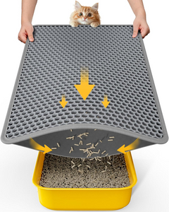 Alfombra de arena para gato de doble capa a prueba de orina impermeable
