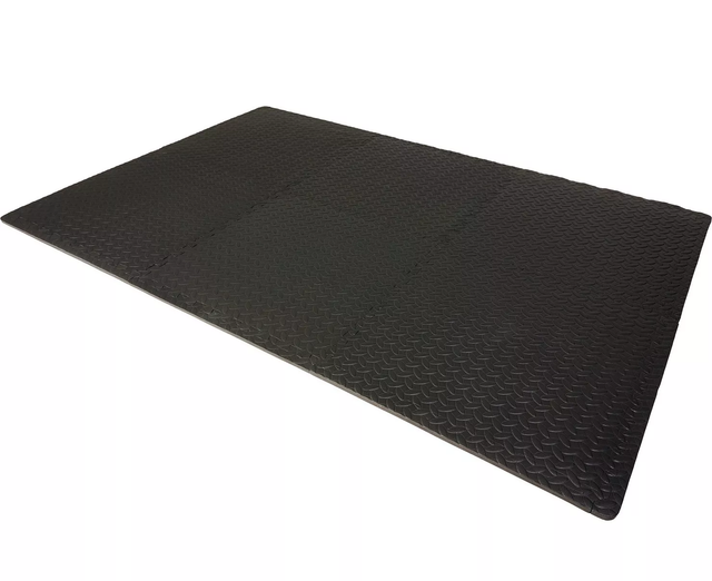 Juego de alfombrillas de espuma EVA Memizo de 6 piezas, color negro, 120 cm x 180 cm