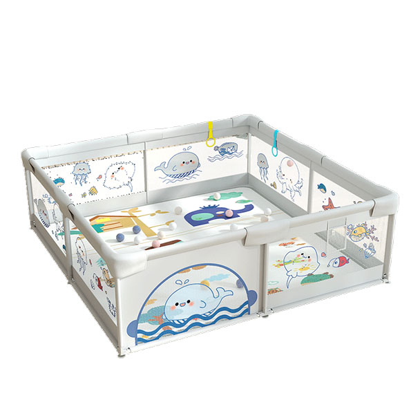 Memizo Bebes Interior Playground Agua Puminando ballena Soft Baby Playpen