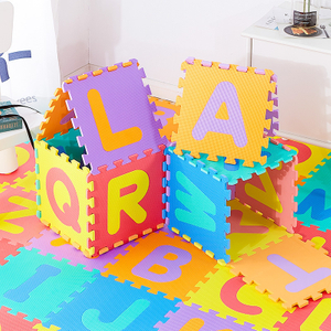 Eva Play Play Play Play Interlocking Playmat Alphabet & Números para gatear bebé bebé