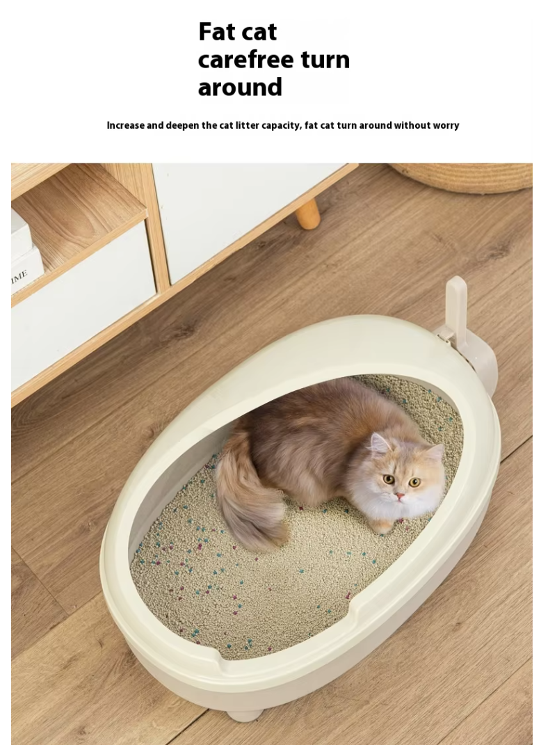Producto de limpieza de mascotas Caja de baño de arena para gatos con primicia