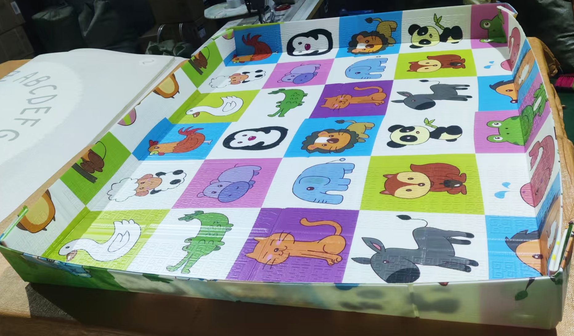 Alfombrillas para gatear para bebés y niños, alfombrilla de juego para niños, piscina con valla de borde Xpe