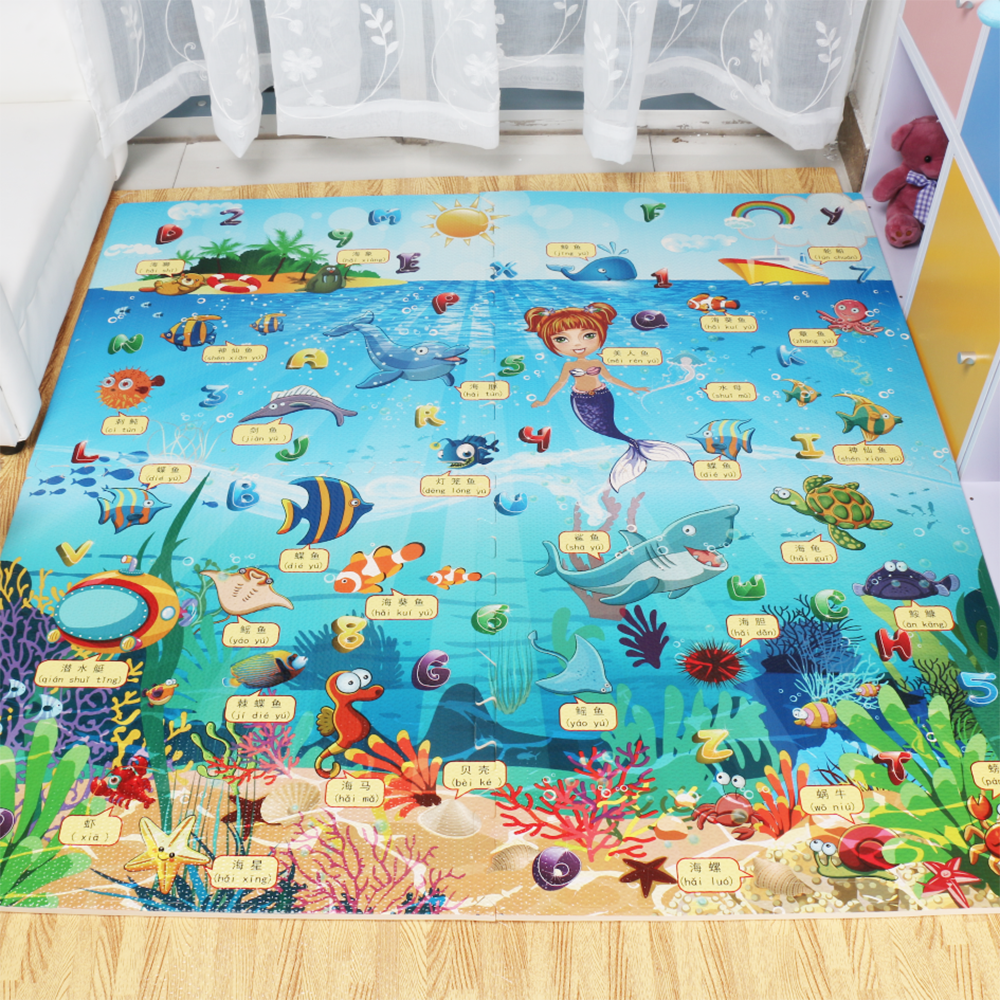 Rolling Baby Play Mat Patrón de doble cara impermeable Mat