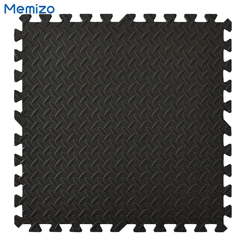 Juego de alfombrillas de espuma EVA Memizo de 6 piezas, color negro, 120 cm x 180 cm
