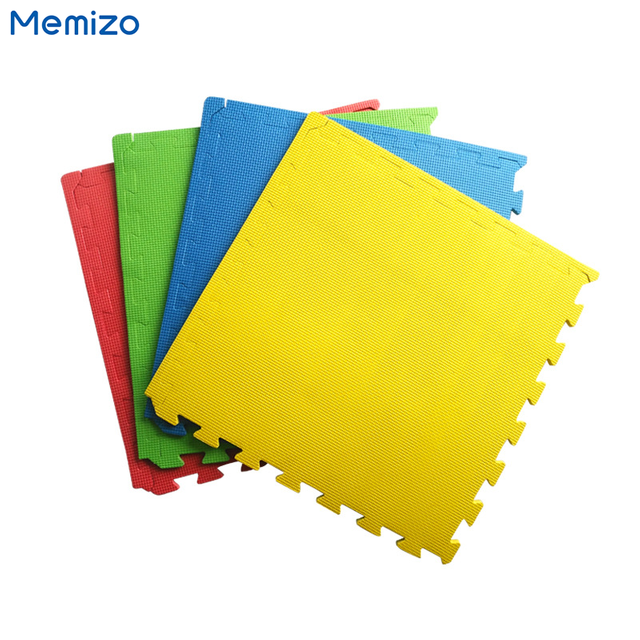 Memizo Esterilla entrelazada de espuma EVA para ejercicio, juego de 8 alfombrillas de colores para el suelo, 100cm x 200cm