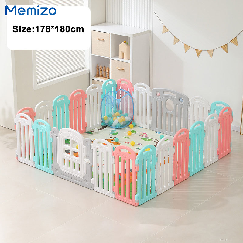 Memizo Luxury Kids Fence Outdoor Indoor Play Game Plastic Playpen